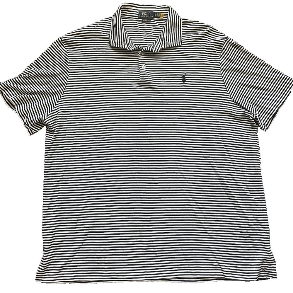Polo Ralph Lauren Classic Fit Polo Short Sleeve Navy & White Size XL